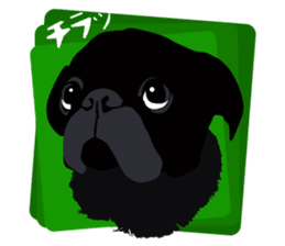 Black Pug DOM [RG] sticker #1105050