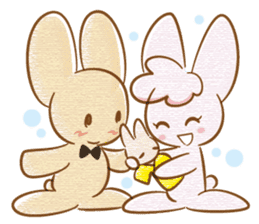 Let's get pregnancy! "ninkatsu" rabbits sticker #1106225