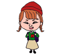 Preppy girl sticker #1106506