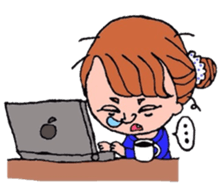 Preppy girl sticker #1106509