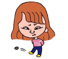 Preppy girl sticker #1106525