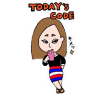 Preppy girl sticker #1106530