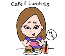 Preppy girl sticker #1106531