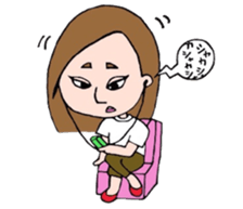 Preppy girl sticker #1106534