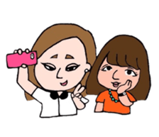 Preppy girl sticker #1106536