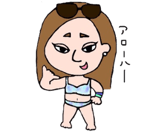 Preppy girl sticker #1106537