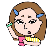 Preppy girl sticker #1106538