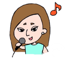 Preppy girl sticker #1106543