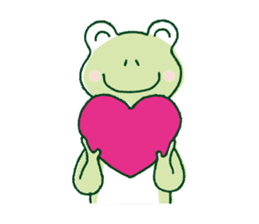 The lovely sticker of a frog sticker #1107882