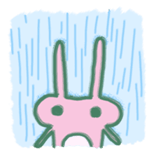 cozy rabbit and caterpillar sticker #1108468