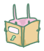 cozy rabbit and caterpillar sticker #1108473