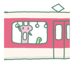 cozy rabbit and caterpillar sticker #1108476