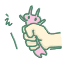 cozy rabbit and caterpillar sticker #1108477