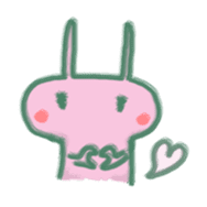 cozy rabbit and caterpillar sticker #1108479