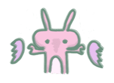 cozy rabbit and caterpillar sticker #1108480