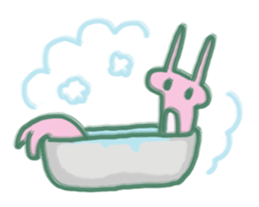 cozy rabbit and caterpillar sticker #1108486