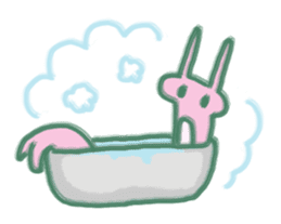 cozy rabbit and caterpillar sticker #1108486