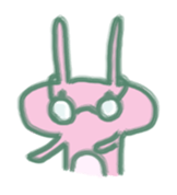 cozy rabbit and caterpillar sticker #1108490