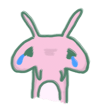 cozy rabbit and caterpillar sticker #1108491