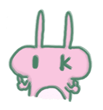 cozy rabbit and caterpillar sticker #1108494