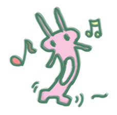 cozy rabbit and caterpillar sticker #1108496