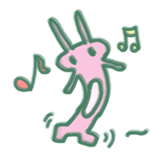 cozy rabbit and caterpillar sticker #1108496