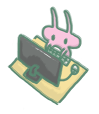 cozy rabbit and caterpillar sticker #1108497