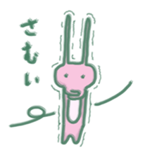 cozy rabbit and caterpillar sticker #1108499