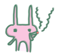 cozy rabbit and caterpillar sticker #1108501