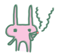 cozy rabbit and caterpillar sticker #1108501