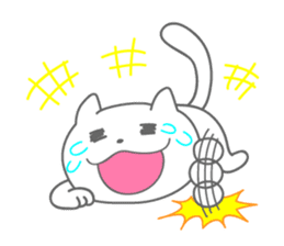White cat (sometimes black cat) sticker sticker #1108510