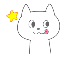 White cat (sometimes black cat) sticker sticker #1108513