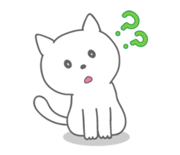 White cat (sometimes black cat) sticker sticker #1108514