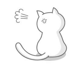 White cat (sometimes black cat) sticker sticker #1108524