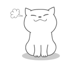 White cat (sometimes black cat) sticker sticker #1108532