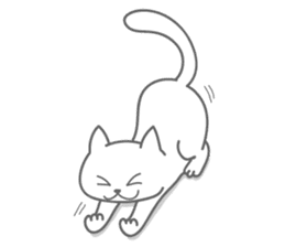 White cat (sometimes black cat) sticker sticker #1108533