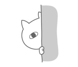 White cat (sometimes black cat) sticker sticker #1108536