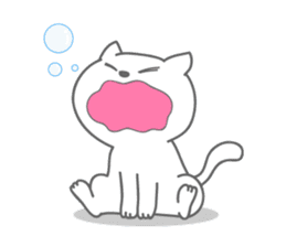 White cat (sometimes black cat) sticker sticker #1108538