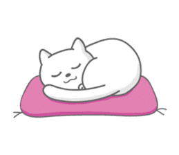 White cat (sometimes black cat) sticker sticker #1108541