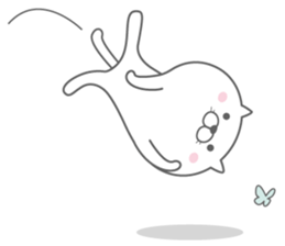 Cat and chick. sticker #1108729