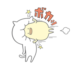 Cat and chick. sticker #1108737