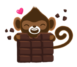 Choco Monkey sticker #1109498