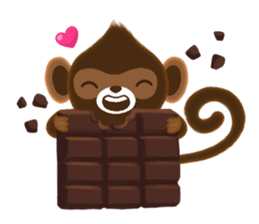 Choco Monkey sticker #1109498