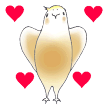 Cockatiel Big Family cute and at rest sticker #1110470
