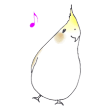 Cockatiel Big Family cute and at rest sticker #1110471