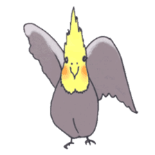 Cockatiel Big Family cute and at rest sticker #1110472