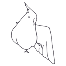 Cockatiel Big Family cute and at rest sticker #1110485