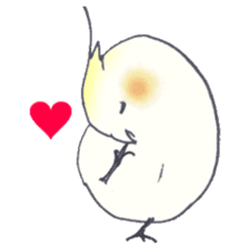 Cockatiel Big Family cute and at rest sticker #1110490