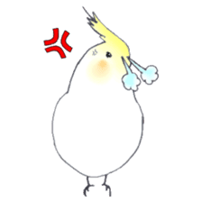 Cockatiel Big Family cute and at rest sticker #1110492