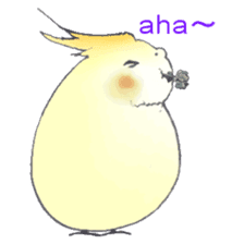 Cockatiel Big Family cute and at rest sticker #1110493